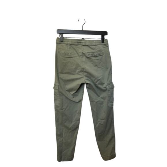 Cotton On Olive Green Cargo Pants Size 4 Elastic Waist Jogger Style - Picture 2 of 4